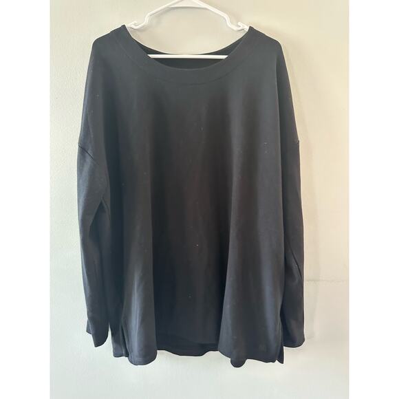 Banana Republic Sweater Women's XXL Black Scoop Neck Minimalist Winter Capsule - Picture 1 of 7